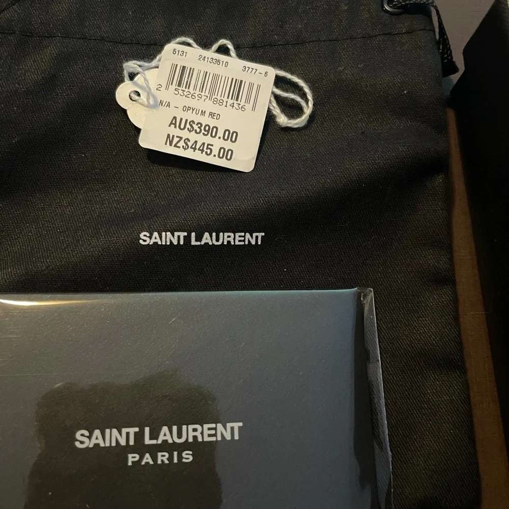 Saint Laurent YSL credit card case Opyum Red - Picture 9 of 9